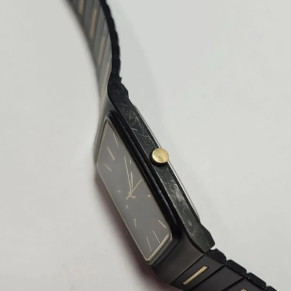 Seiko Classic 'Stealth' 'Pinstripe Tuxedo' Gents Matte Black Chrome